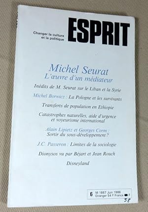 Image du vendeur pour Revue esprit : Michel Seurat. mis en vente par Latulu