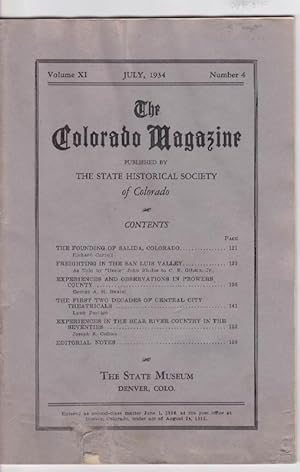 Seller image for The Colorado Magazine, Vol. XI, No. 4; July, 1934 for sale by Clausen Books, RMABA