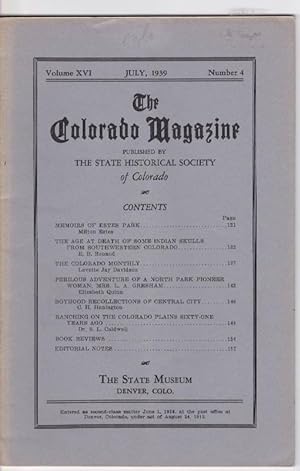 Seller image for The Colorado Magazine, Vol. XVI, No. 4; July, 1939 for sale by Clausen Books, RMABA