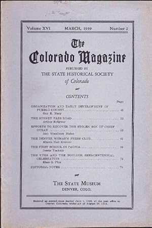 Seller image for The Colorado Magazine, Vol. XVI, No. 2; March, 1939 for sale by Clausen Books, RMABA