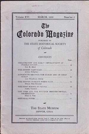 Seller image for The Colorado Magazine, Vol. XVI, No. 2; March, 1939 for sale by Clausen Books, RMABA