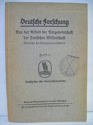 Deutsche Forschung: Aus der Arbeit der Notgemeinschaft der Deutschen Wissenschaft, Heft 2