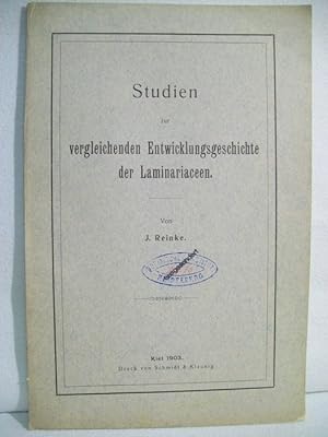 Imagen del vendedor de Studien zur vergleichenden Entwicklungsgeschichte der Laminariaceen. a la venta por Antiquariat Bler