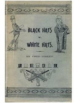 Seller image for BLACK HATS V WHITE HATS: OR ILKLEY TRADESMEN AT THE WICKETS AND AROUND THE FESTIVE BOARD for sale by Sportspages