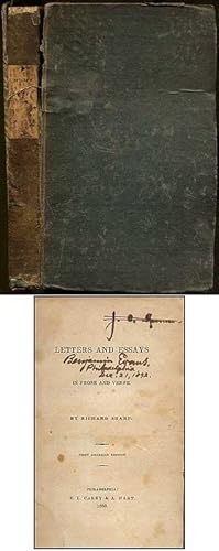 Bild des Verkufers fr Letters and Essays in Prose and Verse zum Verkauf von Between the Covers-Rare Books, Inc. ABAA