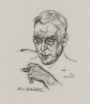 Imagen del vendedor de Karl Schnherr, Schriftsteller und Arzt, 1867-1943, Portraitlithographie. a la venta por Georg Fritsch Antiquariat