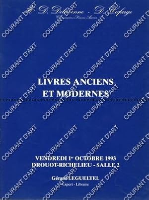 LIVRES ANCIENS ET MODERNES. EDITIONS ORIGINALES DU XXE SIECLE. BEAUX ARTS. 01/10/1993. (Weight= 3...