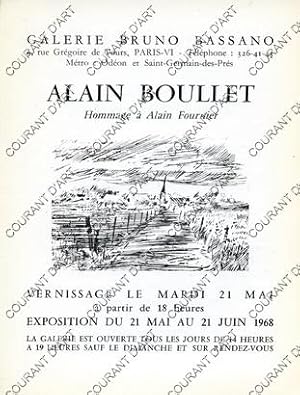 ALAIN BOULLET. HOMMAGE A ALAIN FOUNIER. 21/05/1968-21/06/1968. (Weight= 10 grams)