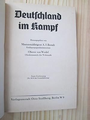 Seller image for Deutschland im Kampf : [1941] Juni-Lieferung (Nr. 43 / 44 der Gesamtlieferung) for sale by Expatriate Bookshop of Denmark