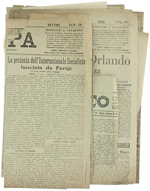 POLITICA EUROPEA, ANNI 1917-1920: VARI ARTICOLI DI QUOTIDIANI DEL TEMPO.: