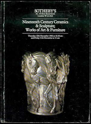 Nineteenth Century Ceramics, Silver and Sculpture; Works of Art and Furniture (November 10 & 11, ...