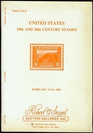 Bild des Verkufers fr United States 19th and 20th Century Stamps (February 15-16, 1989) zum Verkauf von Bookmarc's