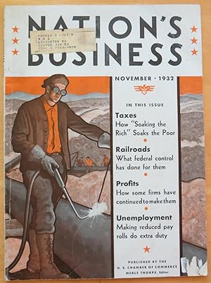 Imagen del vendedor de Nation's Business: A Magazine for Business Men, November 1932 a la venta por Washington Square Autographed Books