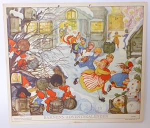 Barnens adventskalender (för 1945). Utgives av Sveriges Flickors Scoutförbund.