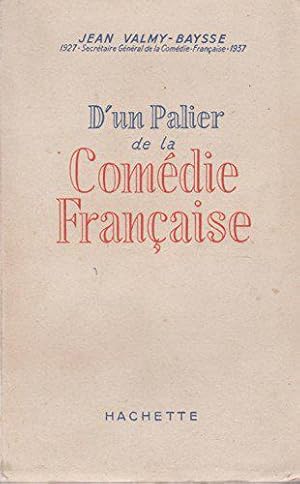 Imagen del vendedor de Jean Valmy-Baysse,. D'un palier de la Comdie-Franaise a la venta por JLG_livres anciens et modernes