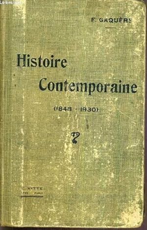 Bild des Verkufers fr NOUVEAU PRECIS HISTOIRE CONTEMPORAINE (1848-1930) / COLLECTION PHILOSOPHIE-MATHEMATIQUE zum Verkauf von Le-Livre