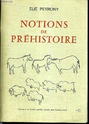 Seller image for NOTIONS DE PREHISTOIRE for sale by Le-Livre