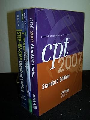 Bild des Verkufers fr Step-by-Step Medical Coding, Step-by-Step Medical Coding Workbook, HCPCS Level II, AMA CPT Standard Edition, 4 volumes, all 2007. zum Verkauf von Zephyr Books