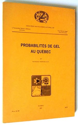 Bild des Verkufers fr Probabilits de gel au Qubec zum Verkauf von Claudine Bouvier