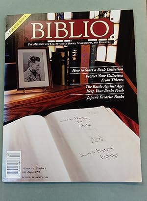Biblio Vol. 1 No. 1, July - August 1996, Premiere Issue, the Magazine for Collectors of Books, Ma...