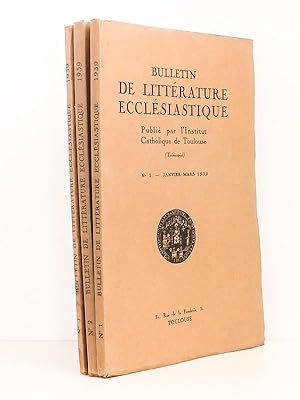 Seller image for Bulletin de Littrature Ecclsiastique , Tome XLVVIII, Anne 1947 ( Lot de 3 num.) : n 1 Janvier - Mars ; n 2 Avril -Juin ; n 3 Juillet - Septembre for sale by Librairie du Cardinal