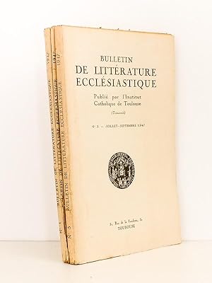 Seller image for Bulletin de Littrature Ecclsiastique , Tome L , Anne 1949 ( Lot de 4 num., anne complte) : n 1 Janvier - Mars ; n 2 Avril -Juin ; n 3 Juillet - Septembre ; n 4 Octobre - Dcembre for sale by Librairie du Cardinal