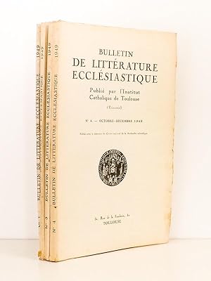 Seller image for Bulletin de Littrature Ecclsiastique , Tome LI , Anne 1950 ( Lot de 4 num., anne complte) : n 1 Janvier - Mars ; n 2 Avril -Juin ; n 3 Juillet - Septembre ; n 4 Octobre - Dcembre for sale by Librairie du Cardinal