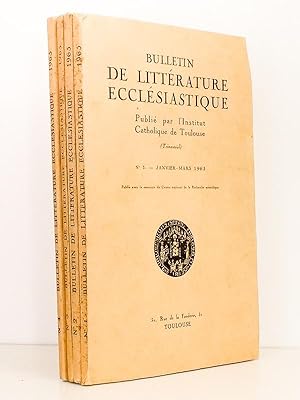 Bulletin de Littérature Ecclésiastique , Tome LXVI , Année 1965 ( Lot de 4 num., année complète) ...