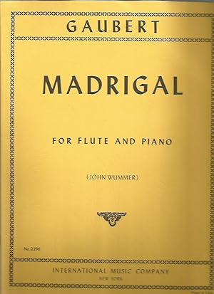 Seller image for Madrigal for Flute and Piano (International Music Company No. 2296) for sale by Bookfeathers, LLC