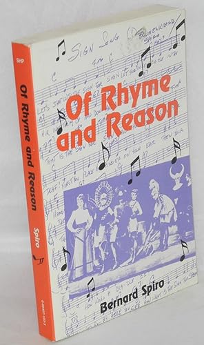 Seller image for Of rhyme and reason; my lyrics and other loves for sale by Bolerium Books Inc.
