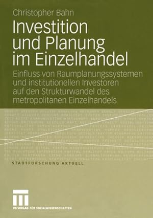 Image du vendeur pour Investition und Planung im Einzelhandel mis en vente par BuchWeltWeit Ludwig Meier e.K.