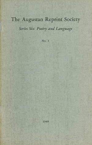 Seller image for Series Six: Poetry and Language, No. 1: Reflections on Dr. Swift's Letter to Harley (1712) and The British Academy (1712) for sale by The Haunted Bookshop, LLC