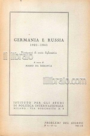 Germania e Russia 1921 - 1941