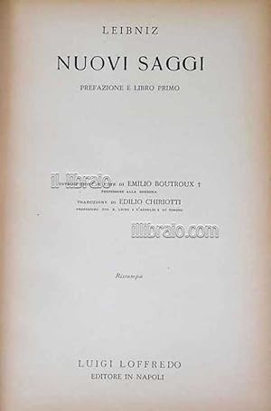 Nuovi saggi. Prefazione e Libro Primo