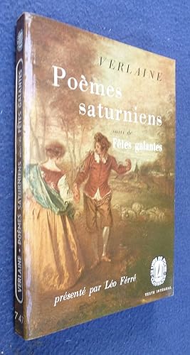 Imagen del vendedor de Pomes saturniens suivi de Ftes galantes a la venta por ferdinand bouquiniste des quais de Paris