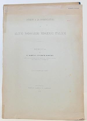 Intorno a la Nomenclatura di Alcuni Nodosaridi Neogenici Italiani [Overview of the Nomenclature o...