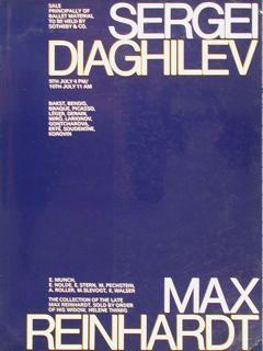 SERGEI DIAGHILEV MAX REINHARDT. Sotheby & Co, London, 1969.