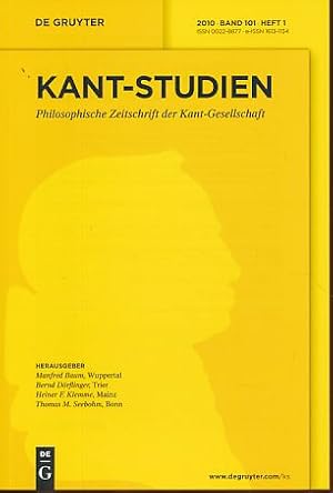 Immagine del venditore per Kant-Studien. Band 101, Heft 1, 2010. Philosophische Zeitschrift der Kant-Gesellschaft. venduto da Fundus-Online GbR Borkert Schwarz Zerfa