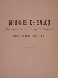 MEUBLES DE SALON COUVERT IN ANCIENNE TAPISSERIES PROVNANT DE LA COLLECTION DE M. X.