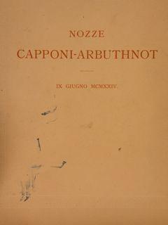 Nozze Capponi-Arbuthnot, IX Giugno MCMXXIV. NOTIZIA DEL RITRATTO DI FRANCESCA DI LODOVICO CAPPONI...