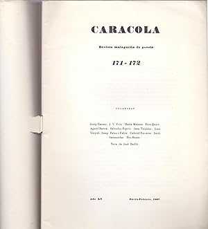 Image du vendeur pour CARACOLA - REVISTA MALAGEA DE POESIA ( 171-172 )- mis en vente par Libreria 7 Soles