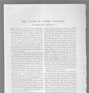 Image du vendeur pour Ten Years Of Kaiser Wilhelm mis en vente par Legacy Books II
