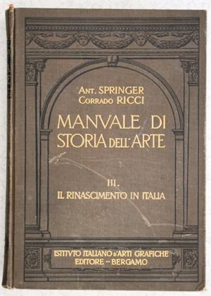 Manuale di storia dell arte III° il rinascimento in Italia