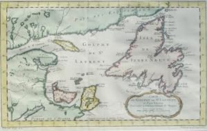 MAP - Carte du Golphe de St-Laurent et Pays voisins pour servir à l'Histoire Générale des Voyages...
