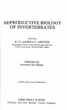 Image du vendeur pour Reproductive Biology of Invertebrates. Volume III: Accessory Sex Glands mis en vente par ConchBooks