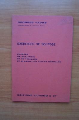 Seller image for EXERCICES DE SOLFEGE classes de quatrime et de troisime et 2 e anne des coles normales for sale by KEMOLA