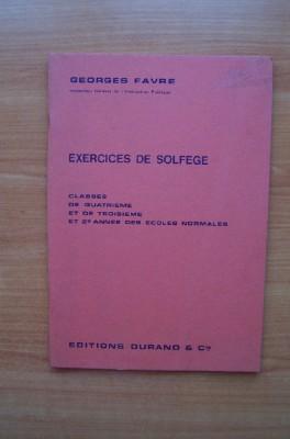 Seller image for EXERCICES DE SOLFEGE classes de quatrime et de troisime et 2 e anne des coles normales for sale by KEMOLA