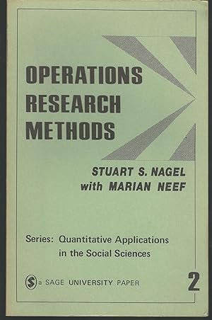 Seller image for Operations Research Methods: As Applied to Political Science and the Legal Process (Quantitative Applications in the Social Sciences Series, No. 2) for sale by Dorley House Books, Inc.