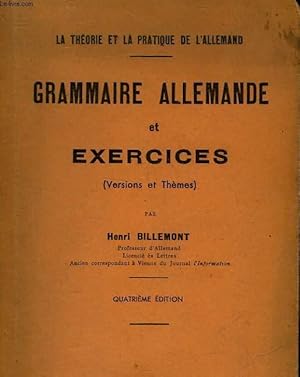 Seller image for GRAMMAIRE ALLEMANDE ET EXERCICES - VERSIONS ET THEMES for sale by Le-Livre