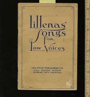 Bild des Verkufers fr Lillenas Songs for Low Voices [songbook, Spiritual inspiration and Freedom, Christian Salvation, Songs of Praise to the Lord and Jesus, 1920s + 1930s Era hymns] zum Verkauf von GREAT PACIFIC BOOKS